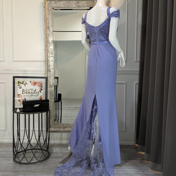 Lavender Lilac Formal Evening Prom Dress Gown - Picture 2 of 2